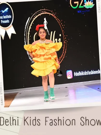 Bright, bold, and beautiful. This participant lights up the stage in a vibrant yellow ruffled dress, showing off her fun personality and great fashion sense.