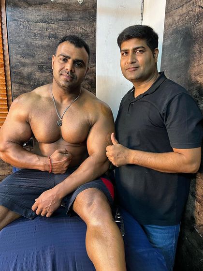 With Mr. India and Mr. World title holder, Ramniwas Malik.