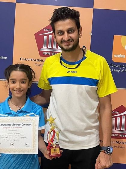 A closer look at Nikita's winner's trophy and certificate. We focus on building not just skill but also confidence in our young players.