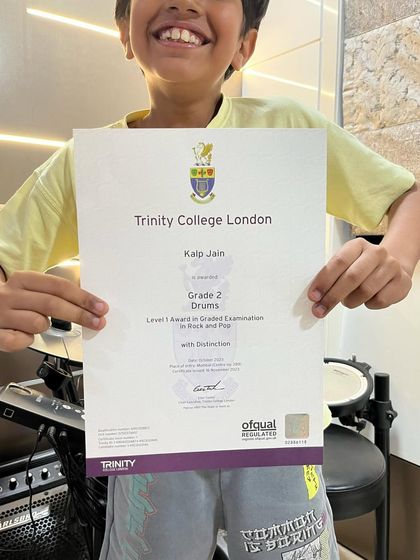 A happy student equals a happy teacher. We are proud that every year, our students score distinctions in their Trinity exams, a testament to their hard work and our teaching methods.