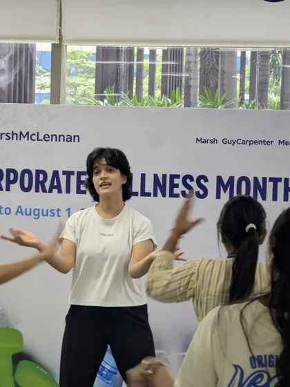 Breaking down the moves for the team at Marsh McLennan. My focus is always on clear instruction and creating a comfortable environment where no one has to worry about getting the steps perfect.