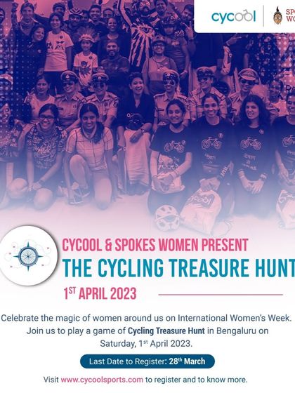 The official poster for the 3rd Edition of The Cycling Treasure Hunt, presented by Cycool and SpokesWomen.