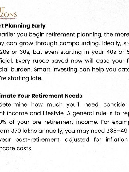 Retirement planning is simplified in this weekly bulletin. We provide a quick guide with four essential steps: start early, estimate your needs, prioritize goals, and choose suitable investment options.
