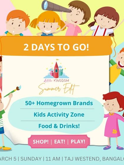 Two days to go! A countdown graphic for the Summer Edit, highlighting 50+ brands and a kids' activity zone.