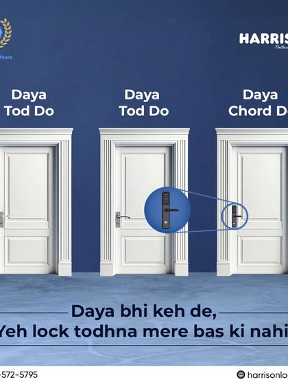 Daya bhi keh de, 'Yeh lock todhna mere bas ki nahi!' This humorous meme shows that even the iconic door-breaker from CID would be no match for the strength of a Harrison lock.