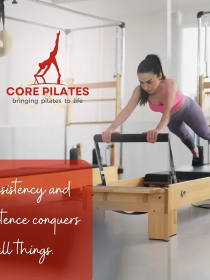 Consistency is the key to transformation. This classic Pilates plank on the reformer is a foundational move for building the core strength that supports every other exercise and daily activity.