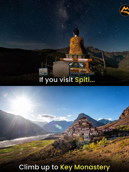 The spiritual side of Spiti. We climb up to the Key Monastery for sunrise and see the giant Buddha statue at Langza under a sky full of stars.