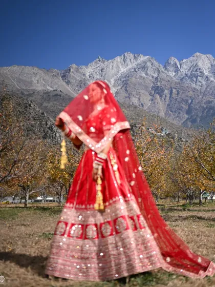 This is the kind of moment I live to capture. A bride, standing against the majestic Kinnaur mountains, ready to begin her new life. For me, destination wedding photography is about making nature a part of your story, creating a frame that is as grand as your love.