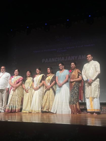 Posing with the performers at Reva University. Being a chief guest at such events allows me to encourage and connect with the next generation of artists.