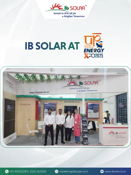A wider view of our booth and team at the UP Energy Expo. Our professional setup reflected our status as a leading solar manufacturer in the region.