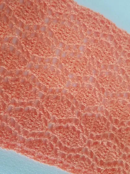 A close-up of the lacy fabric of the Sharad Ritu scarf.