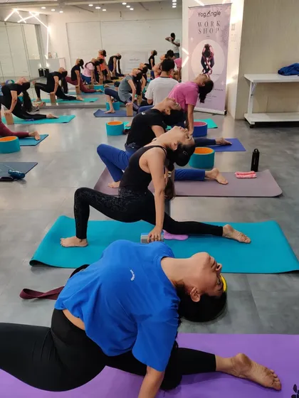 A look inside our Backbend Bliss Workshop. Students explore various heart-opening poses, using props and modifications to suit their individual levels of flexibility.