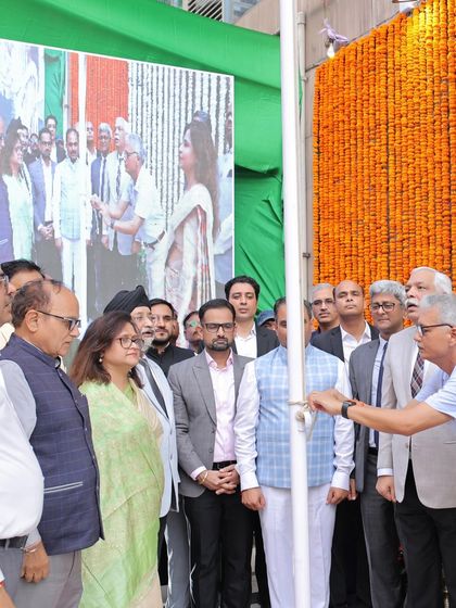 The flag hoisting ceremony at Rohini Court. A moment of immense pride and patriotism for all members of the legal fraternity.