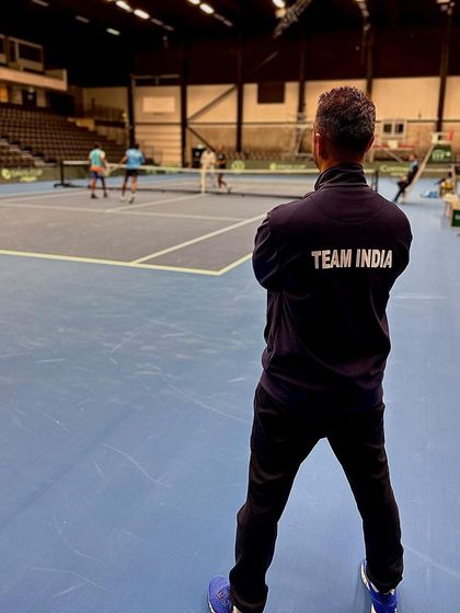 The view from my spot on the court. As part of the team behind the team, my job is to watch every movement, anticipate physical needs, and be ready to provide support at a moment's notice.