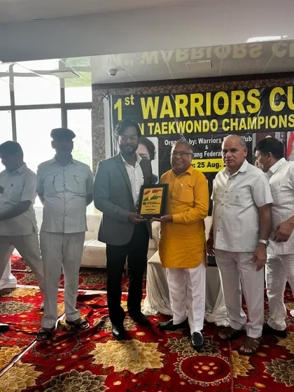I was honored to receive an award at the 1st Warriors Cup Taekwondo Championship. It's a privilege to organize events that give young athletes a platform to grow.