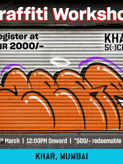 For all the folks in Mumbai, this is your chance to jump in. I'm running a graffiti workshop at Khar Social where we'll cover everything from basics to creating your own piece. No experience needed, just come ready to paint.