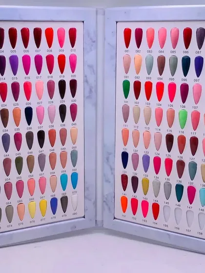 We pride ourselves on offering a massive selection of colors. Here you can see just a fraction of the gel polishes we have available.