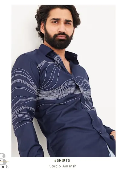 A framed shot that presents the shirt in a more editorial style, emphasizing its artistic and fashionable qualities.