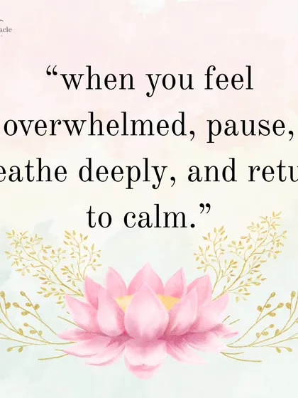 When you feel overwhelmed, the simplest solution is often the most powerful. This quote is a reminder to pause, breathe deeply, and return to a state of calm.