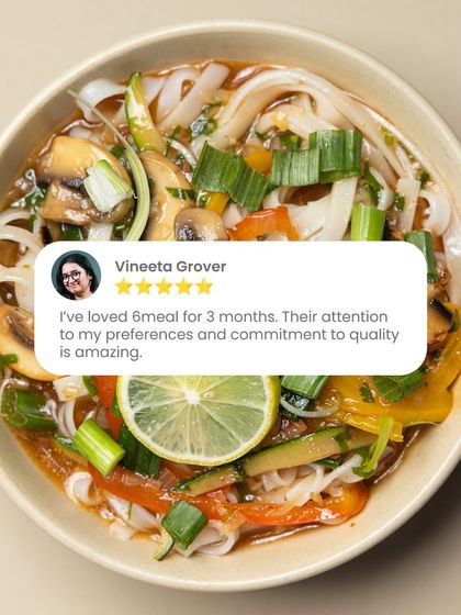 "Their attention to my preferences and commitment to quality is amazing." We're so happy that Vineeta has been enjoying her customized meals for over three months. Personalization is at the core of what we do.