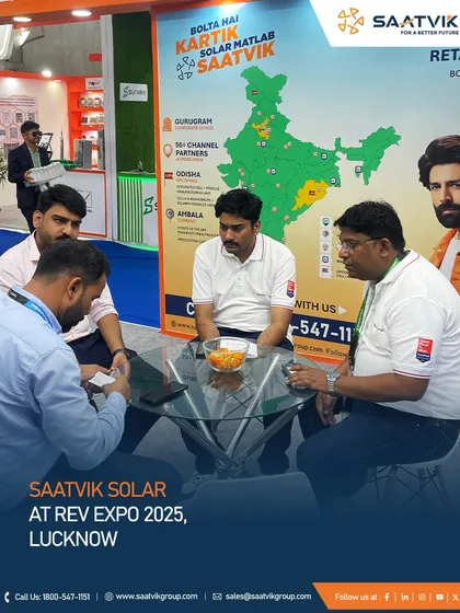 Scenes from the REV Expo 2025 in Lucknow, showcasing our high-efficiency modules and our engagement with developers and partners to accelerate the clean energy transition.