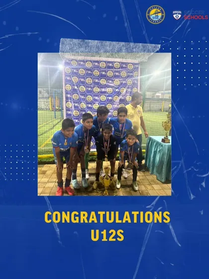 Our U12s team celebrating their runners-up finish at a pre-season tournament. Every competition is a valuable learning experience.