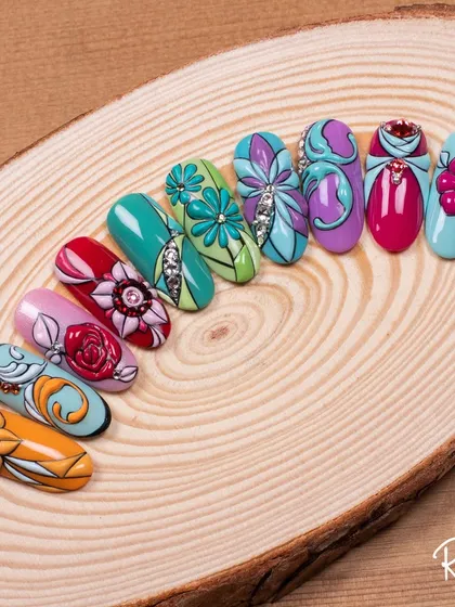 A beautiful set of my colorful 3D floral designs, perfect for any festive occasion.