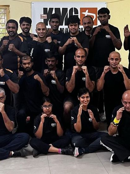 Another group shot from the Bangalore intensive camp, capturing the focus and discipline of our practitioners.