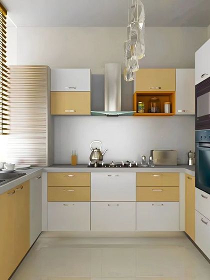 Modular Kitchen - Modular Home Interiors Efficient L-Shaped & U-Shaped Kitchens photo 30