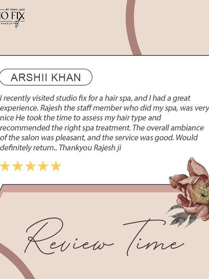 This client review speaks to the personalized approach I take with hair spas. My staff assessed her hair type to recommend the right treatment for the best results.