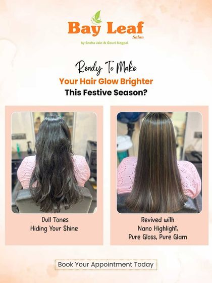 From dull tones to pure glam. This festive season makeover involved our Nano Highlight service, which revives the hair with pure gloss and shine while adding beautiful, subtle color.