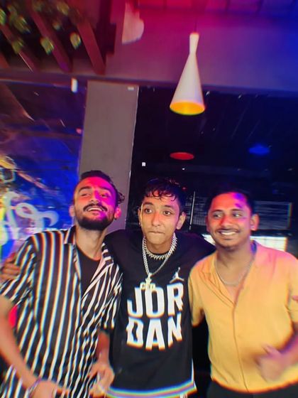 The energy was real. Hanging with the crew after a successful collaborative event.