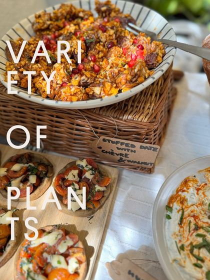 We love creating beautiful spreads like this for our deli-style events and catering for intimate gatherings. It's all about celebrating a variety of plants and flavours.