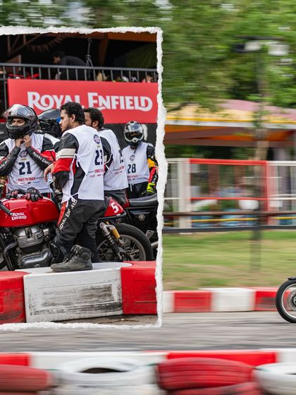 A collage from the Delhi Zonal Selection, showing riders waiting and racing.