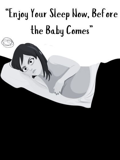 "Enjoy your sleep now, before the baby comes." If only it were that easy. This is a little humor for all the mamas struggling to get comfortable at night.