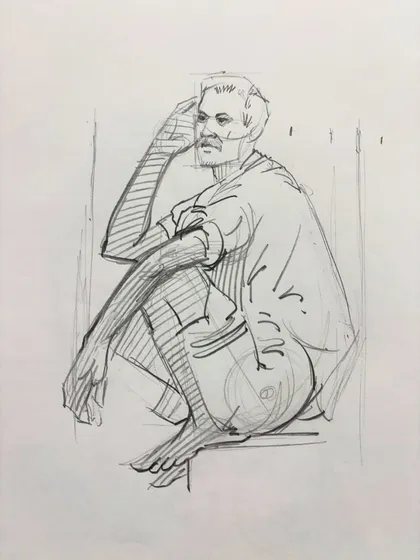 A collection of my figure drawing demonstrations from online classes and practice sessions. Each sketch is an opportunity to study the human form, capturing different poses, gestures, and scenes from daily life.