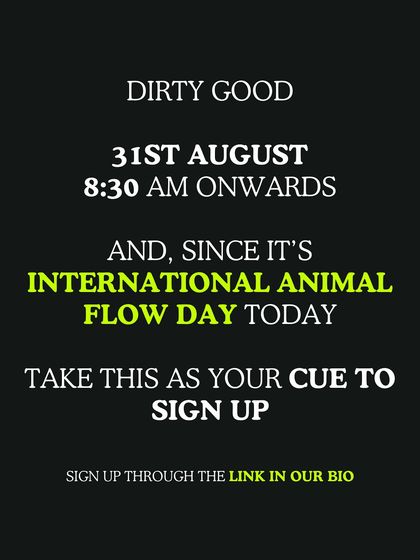 We celebrate fitness milestones like International Animal Flow Day by hosting special events. This was our cue for everyone to sign up for our outdoor flow session.