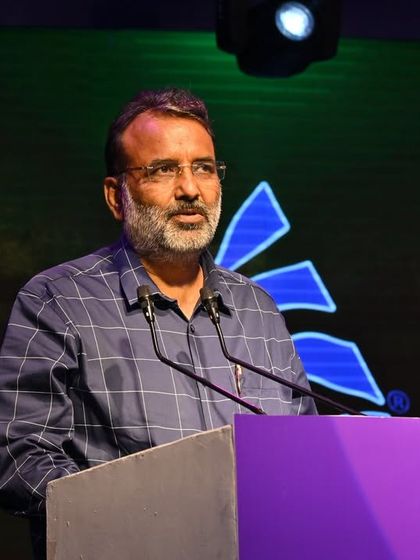 Shri A. K. Kaushal, our Vice President of Sales and Marketing, sharing his insights on smart irrigation products with the audience at 'Udgosh 2.0'.