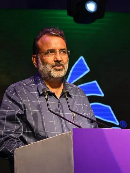 Shri A. K. Kaushal, our Vice President of Sales and Marketing, sharing his insights on smart irrigation products with the audience at 'Udgosh 2.0'.
