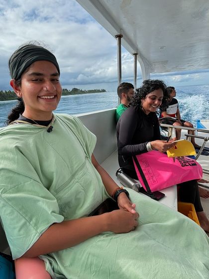 More happy faces from our Dhigurah trip. The shared joy of spotting a whale shark is something you can't describe.