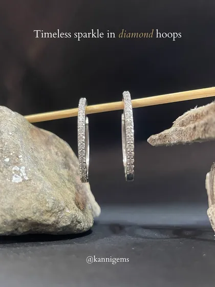 Timeless sparkle in diamond hoops. These earrings are a staple for any jewellery collection, offering effortless charm and confidence for any occasion.