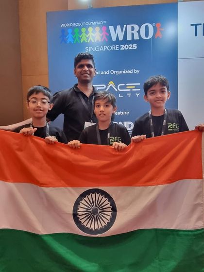 Our youngest champions representing India at the WRO 2025 International Championship in Singapore. We are rooting for them to make the nation proud.