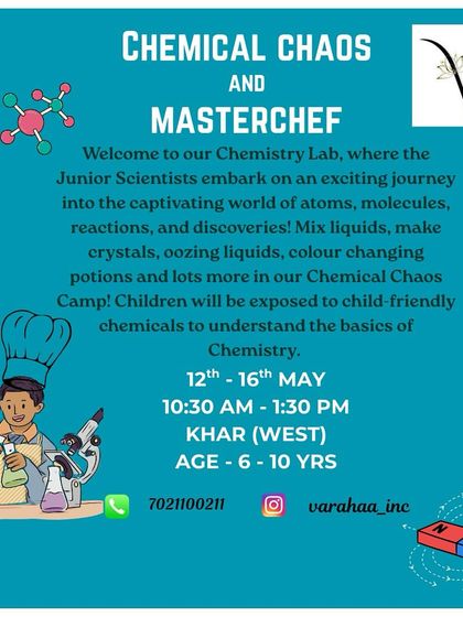 Another look at our popular "Chemical Chaos" camp. We believe in turning learning into a blast, letting kids aged 6-10 explore the basics of chemistry through exciting, hands-on reactions and discoveries.