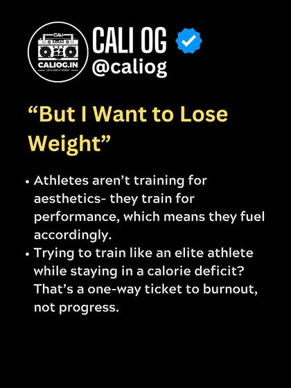 Athletes train for performance, not just aesthetics, and they fuel their bodies accordingly. Trying to train like an elite athlete while in a calorie deficit is a one-way ticket to burnout.