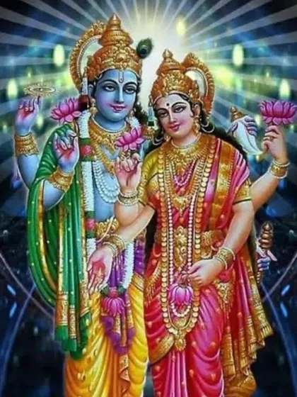 Lord Vishnu and his consort, Maa Lakshmi, represent the cosmic principles of preservation and prosperity. I guide you in rituals and prayers to seek their combined blessings for a balanced life.