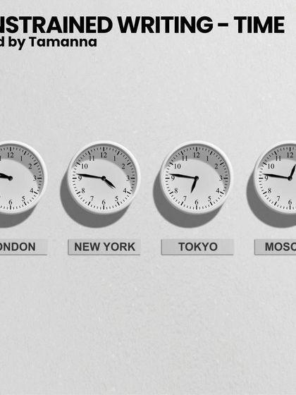 Sometimes writing needs to be constrained to be creative. This session, "Constrained Writing - Time," gave us prompts where time was a central limitation, forcing us to write stories that unfolded within a specific duration.