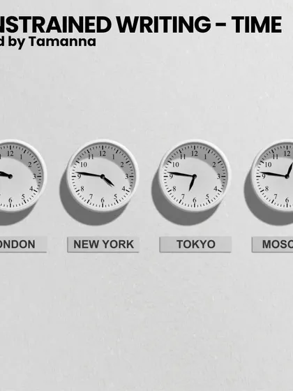 Sometimes writing needs to be constrained to be creative. This session, "Constrained Writing - Time," gave us prompts where time was a central limitation, forcing us to write stories that unfolded within a specific duration.