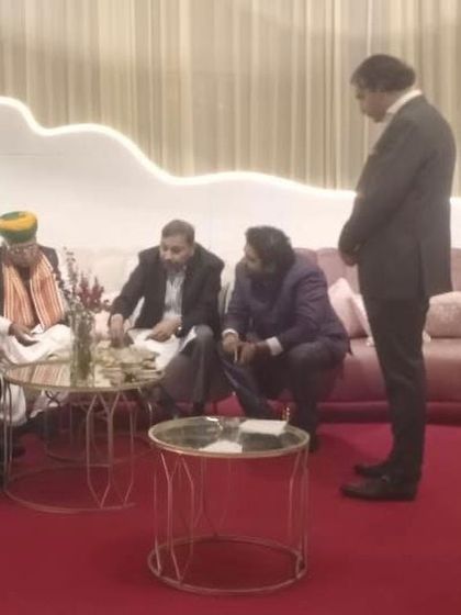 A moment of service for the Law Minister of India, Shri Arjun Ram Meghwal. We take great pride in serving the nation's leaders with the utmost professionalism and care.