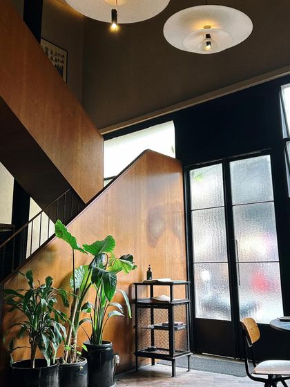 The beautiful, minimalist interiors of a cafe in Mumbai. I'm always on the lookout for well designed spaces that make for great photo opportunities.