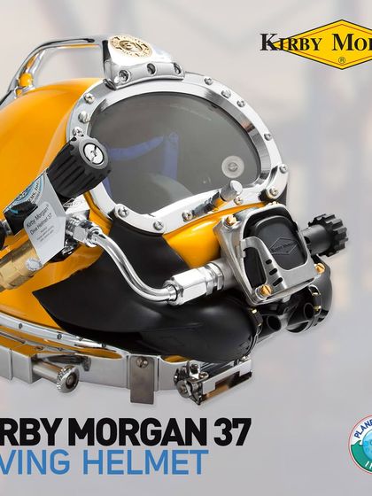 The Kirby Morgan 37 is the gold standard in commercial diving helmets. Its Quad-Valve exhaust system provides exceptionally low breathing resistance and keeps the helmet dry, enhancing diver comfort and safety during long, strenuous underwater work.